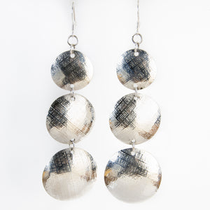 Sterling silver textured earrings