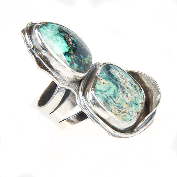 Sterling silver and turquoise ring